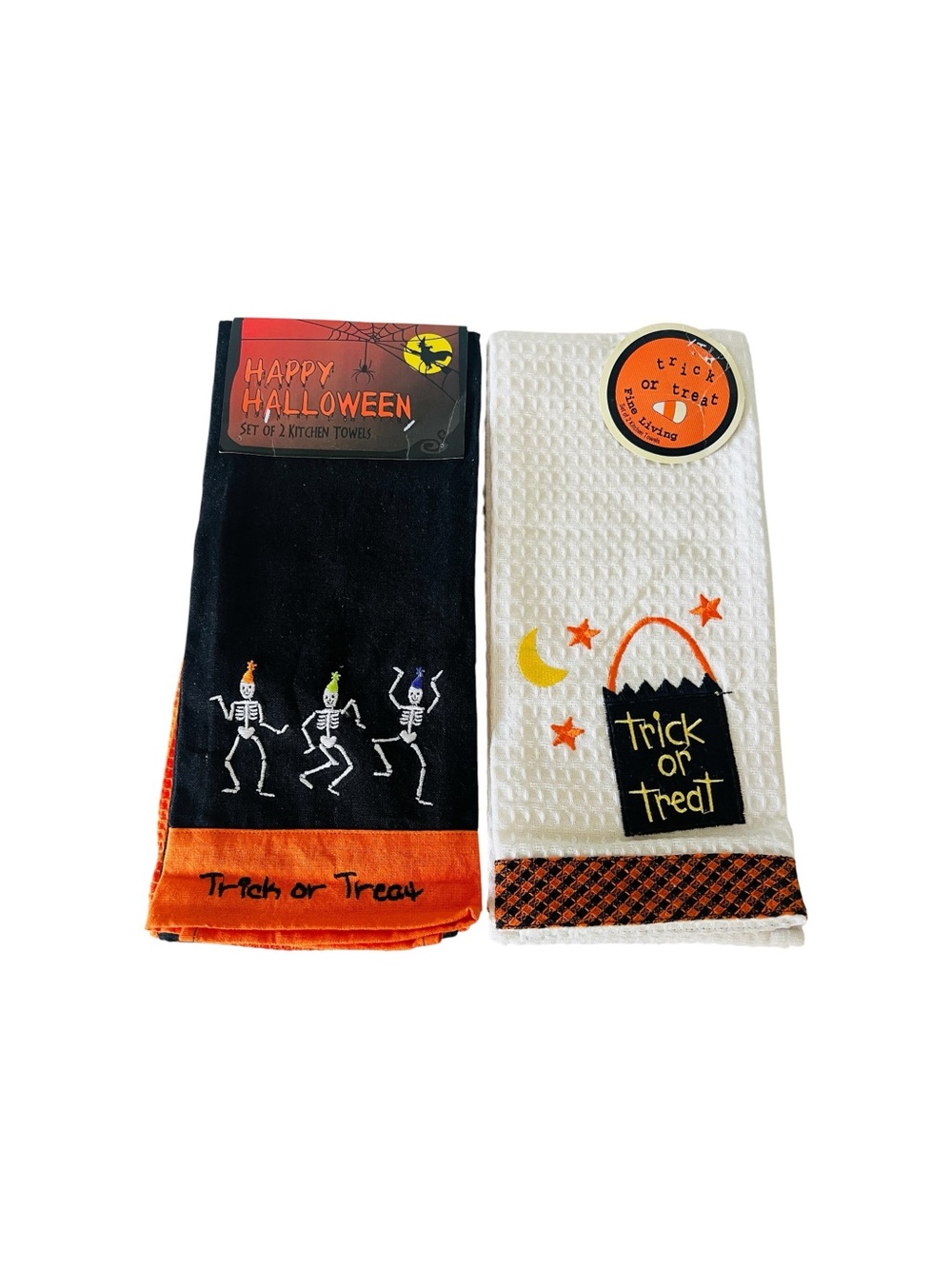 Halloween Kitchen Towel Bundle – Set of 4 | 100% Cotton